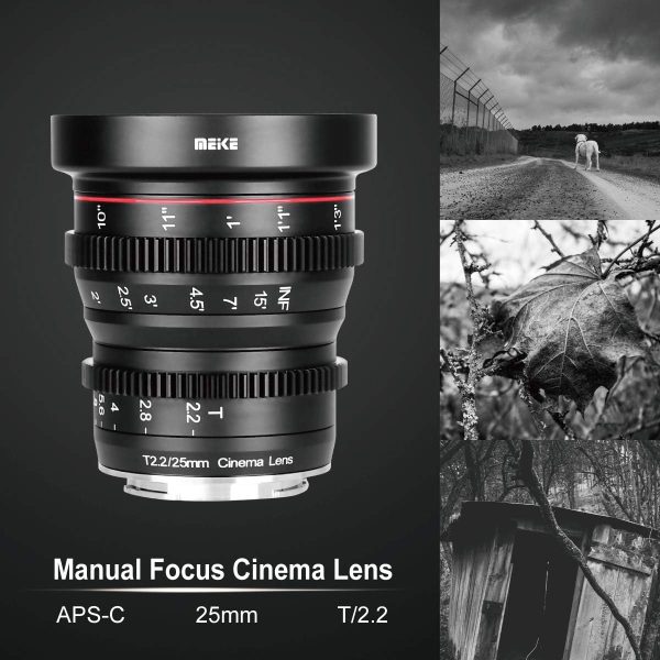 Meike 25mm T2.2 Manual Focus Prime Mini Cinema Lens for Micro Four Thirds MFT M43 Mount Cameras - Image 3